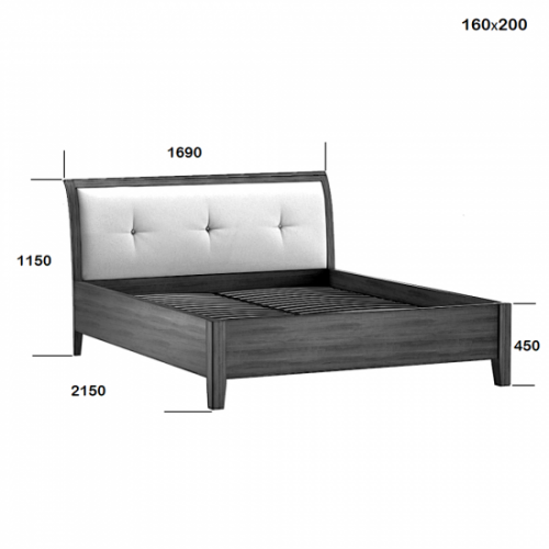 Кровать полуторная размер 120х200